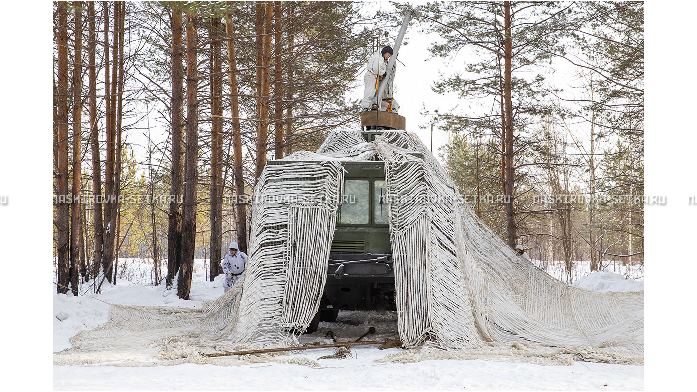 Маскировочный комплект МКТ-2С Снег 12х18 м – купить по цене 64800 руб. в интернет-магазине в городе Курган картинка 25
