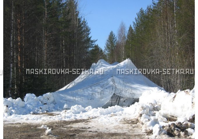 Маскировочная сеть Снег 3х6 м без антипирена – купить по цене 4400 руб. в интернет-магазине в городе Курган картинка 3
