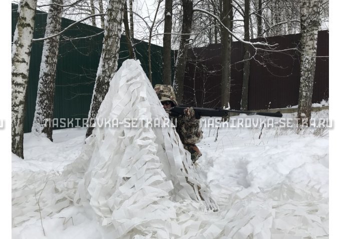 Маскировочная сеть Снег 3х6 м без антипирена – купить по цене 4400 руб. в интернет-магазине в городе Курган картинка 2