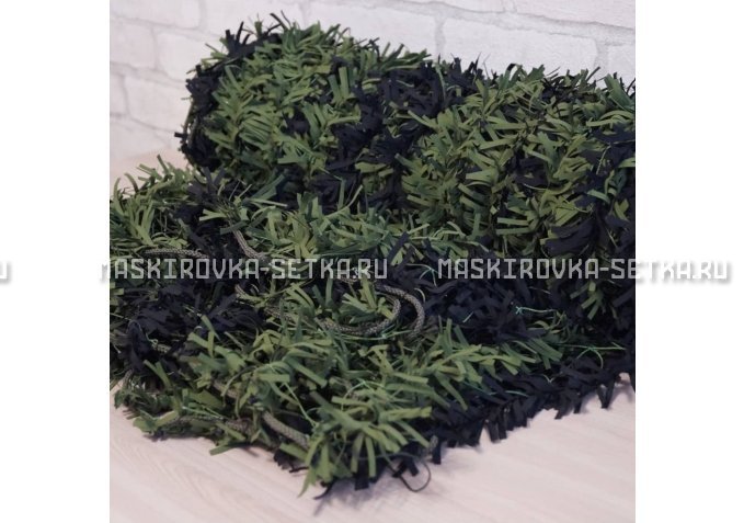 Маскировочная сеть Зеленя 2х3 м (зелено-черная) – купить по цене 3200 руб. в интернет-магазине в городе Курган картинка 4